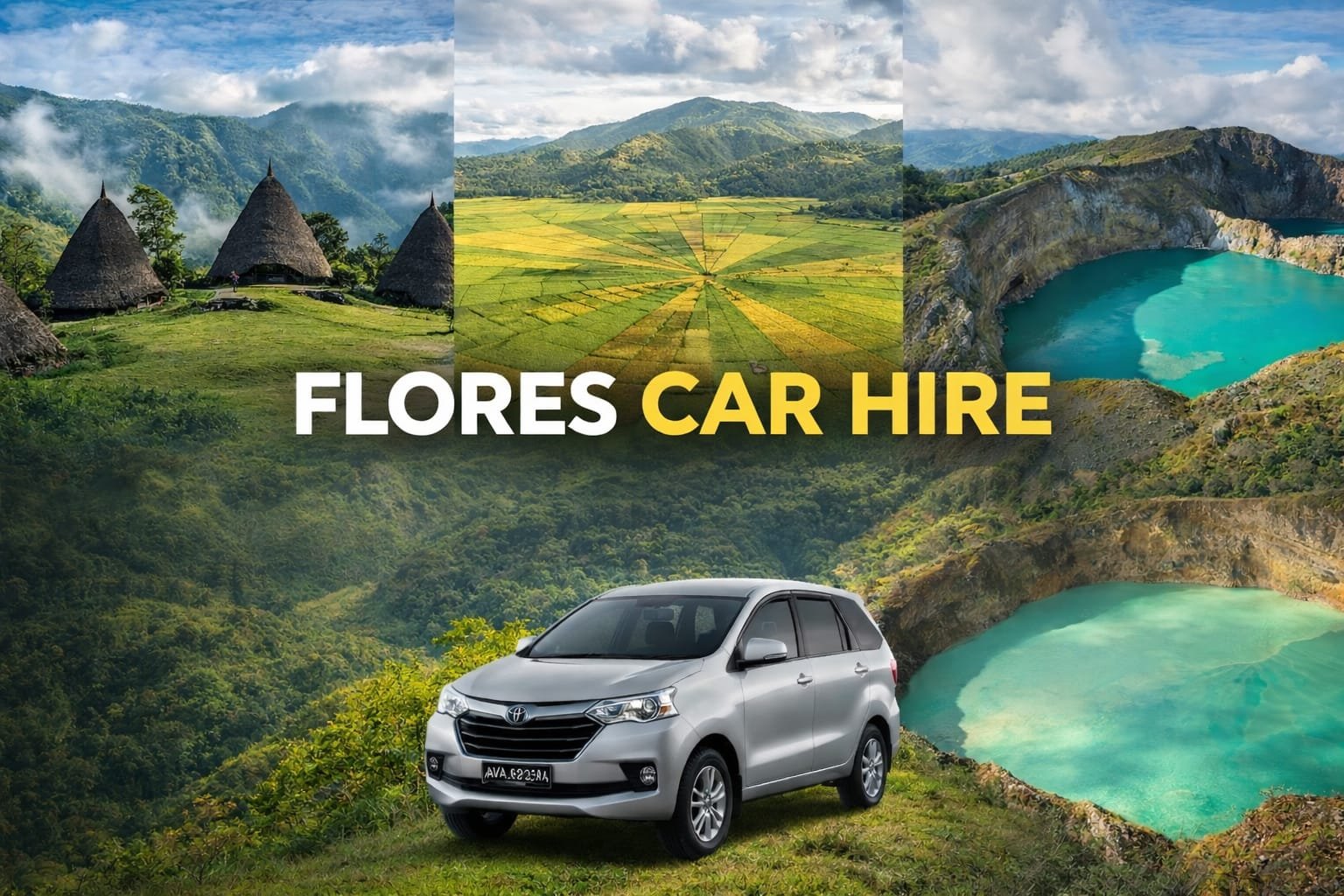 Private Flores car hire for overland tours across Flores Island Indonesia