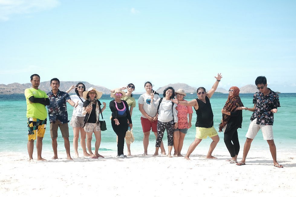 Pink Beach on Komodo Island with its stunning pink sand crystal clear waters and vibrant marine life perfect for snorkeling and relaxation