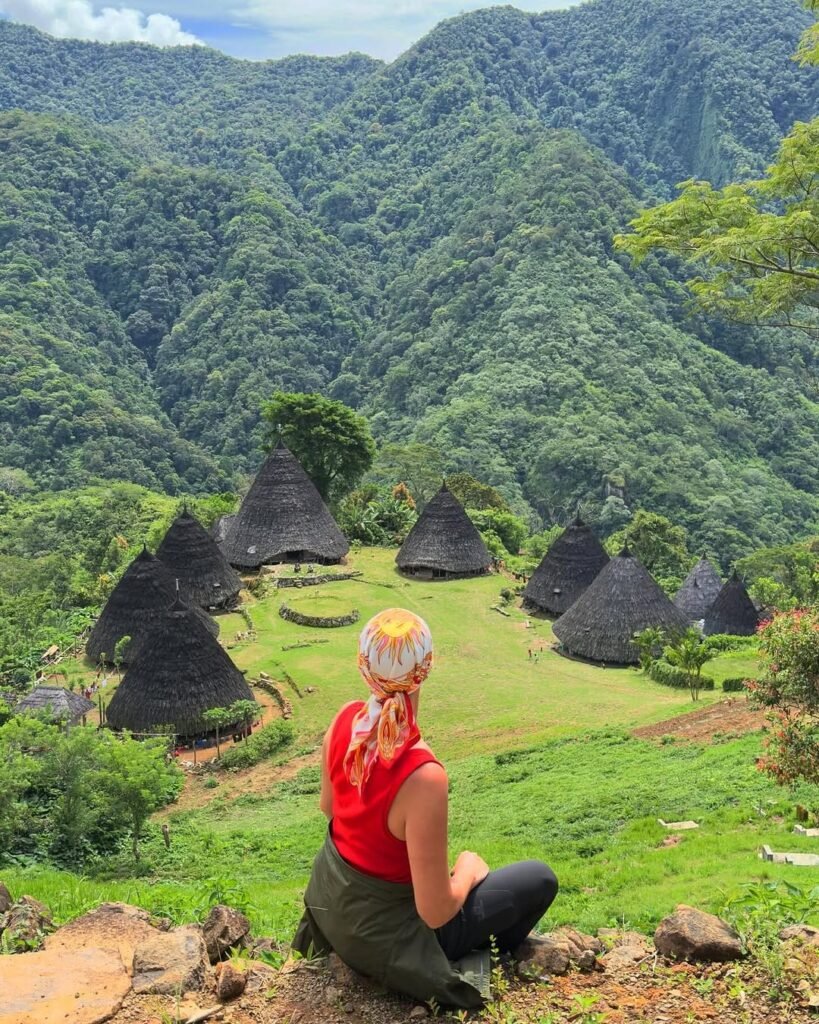 Traditional Manggarai houses in Wae Rebo village, Flores Island