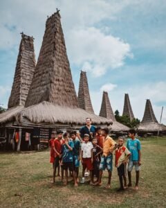 Ratenggaro Sumba travel — traditional Sumbanese village with megalithic tombs and thatched houses