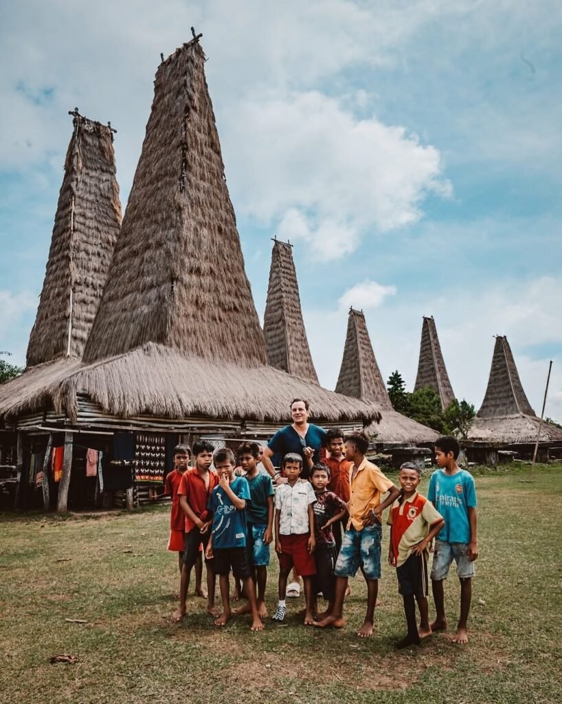 Ratenggaro Sumba travel — traditional Sumbanese village with megalithic tombs and thatched houses