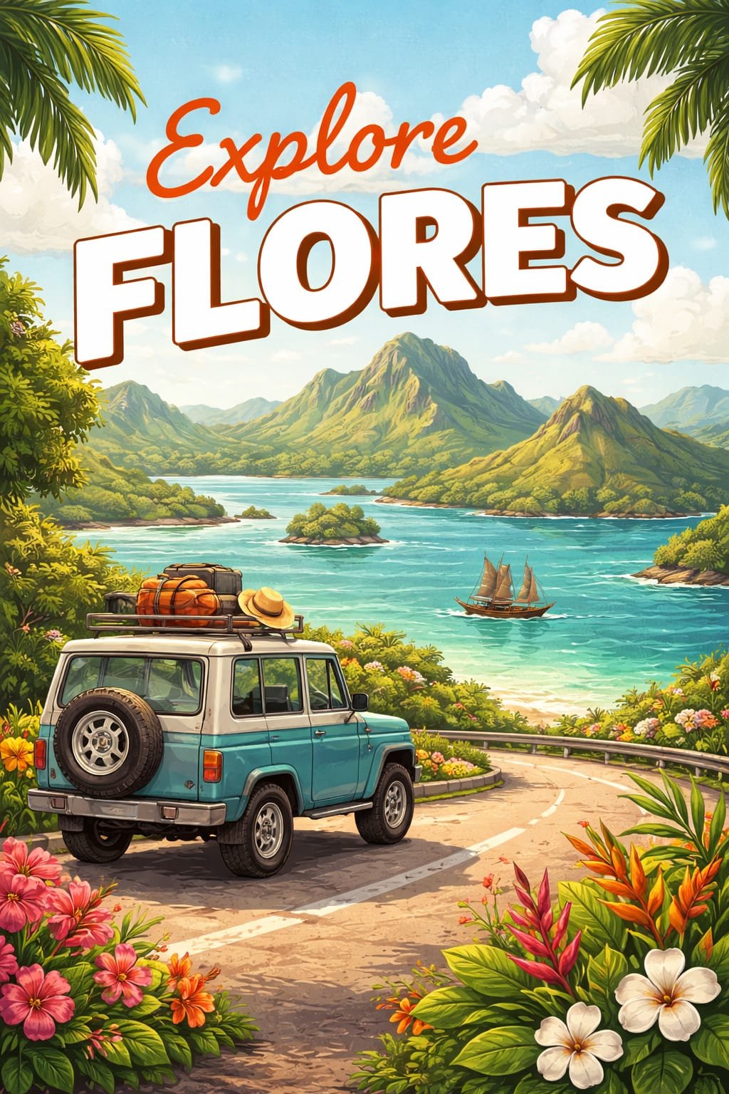 Flores Private Tour exploring Kelimutu lakes traditional villages and scenic landscapes in Flores Island Indonesia