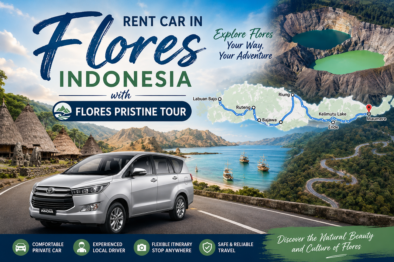 Rent Car in Flores Indonesia with Flores Pristine Tour