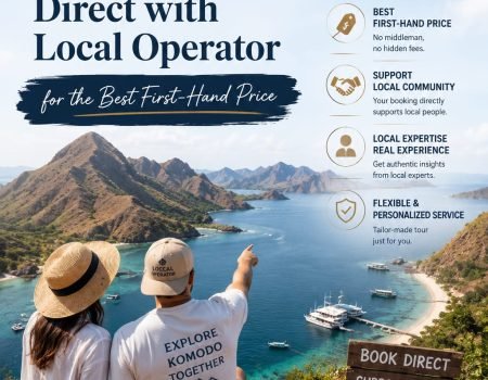 Book Komodo Tour Direct with Local Operator for the Best First-Hand Price – travelers exploring Padar Island viewpoint, luxury Phinisi boat cruises, Pink Beach, and Komodo National Park with Flores Pristine Tour & Travel in Labuan Bajo, Flores, Indonesia.