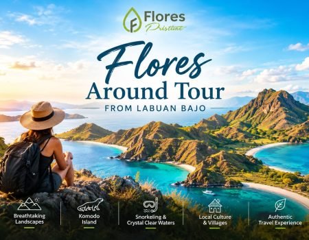 Flores Around Tour from Labuan Bajo featuring breathtaking island landscapes, turquoise waters, snorkeling, Komodo Island, local villages, and authentic travel experiences in Flores, Indonesia.