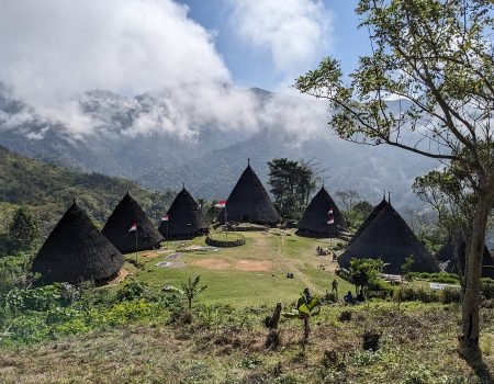 One day trip to Wae Rebo Village from Labuan Bajo or Ruteng Town, showcasing traditional Manggarai houses, scenic mountains, and cultural experiences