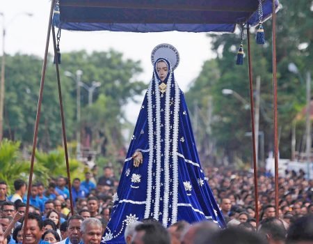 Samana Santa festival in Flores with colorful Catholic procession and traditional celebrations